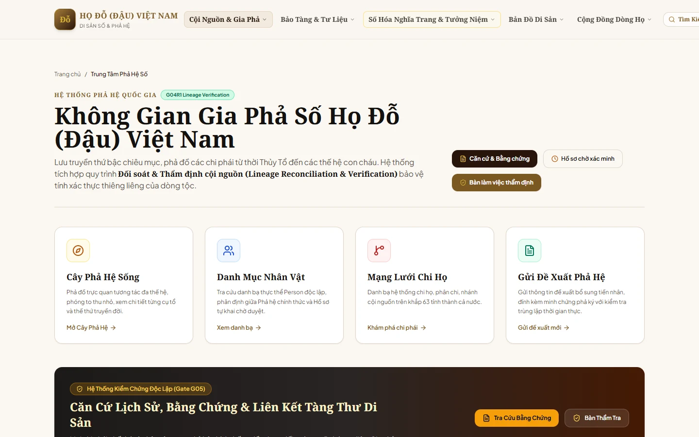 Cây phả hệ số tương tác đa thế hệ dòng họ Hồ Đỗ Đẩu